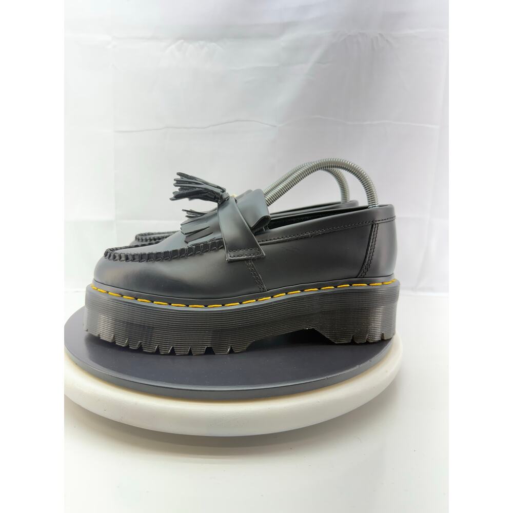 Dr. Martens Adrian Quad Womens Size 5 Black Leather Platform Tassel Loafers Goth